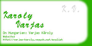 karoly varjas business card